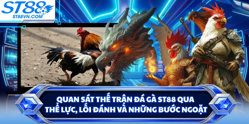 Quan sát thế trận đá gà ST88 qua thể lực, lối đánh và những bước ngoặt